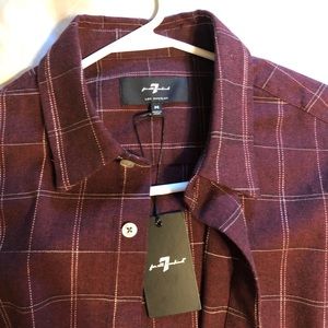 7 for all mankind button up shirt size Medium